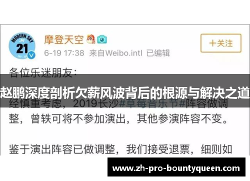 赵鹏深度剖析欠薪风波背后的根源与解决之道 赵鹏深度剖析欠薪风波背后的根源与解决之道