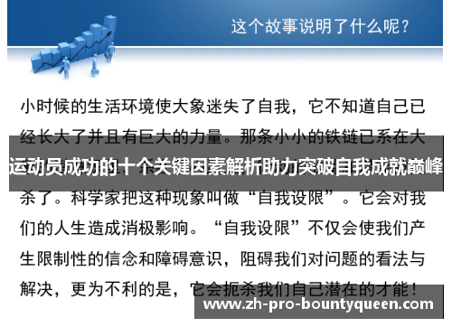 运动员成功的十个关键因素解析助力突破自我成就巅峰
